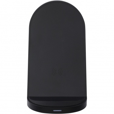Logotrade promotional merchandise photo of: Loop 15W dual coil RCS recycled plastic wireless charging stand