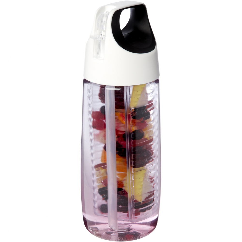 Logo trade advertising products image of: HydroFruit 700 ml recycled plastic sport bottle with flip lid and infuser