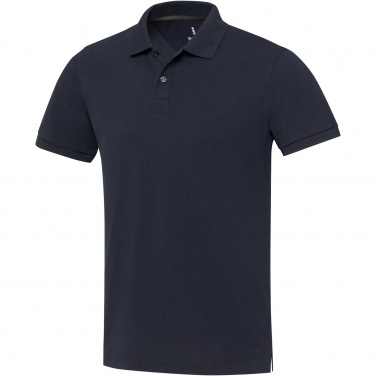 Logo trade promotional giveaways picture of: Emerald short sleeve unisex Aware™ recycled polo