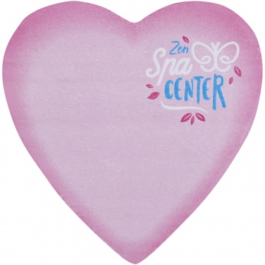 Logotrade promotional giveaway image of: Sticky-Mate® heart-shaped recycled sticky notes