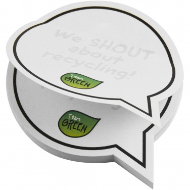 Logotrade promotional product image of: Sticky-Mate® speech bubble-shaped recycled sticky notes