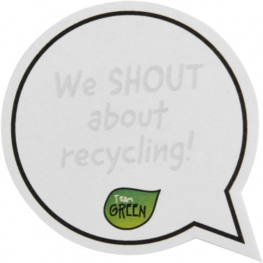 Logo trade promotional merchandise image of: Sticky-Mate® speech bubble-shaped recycled sticky notes