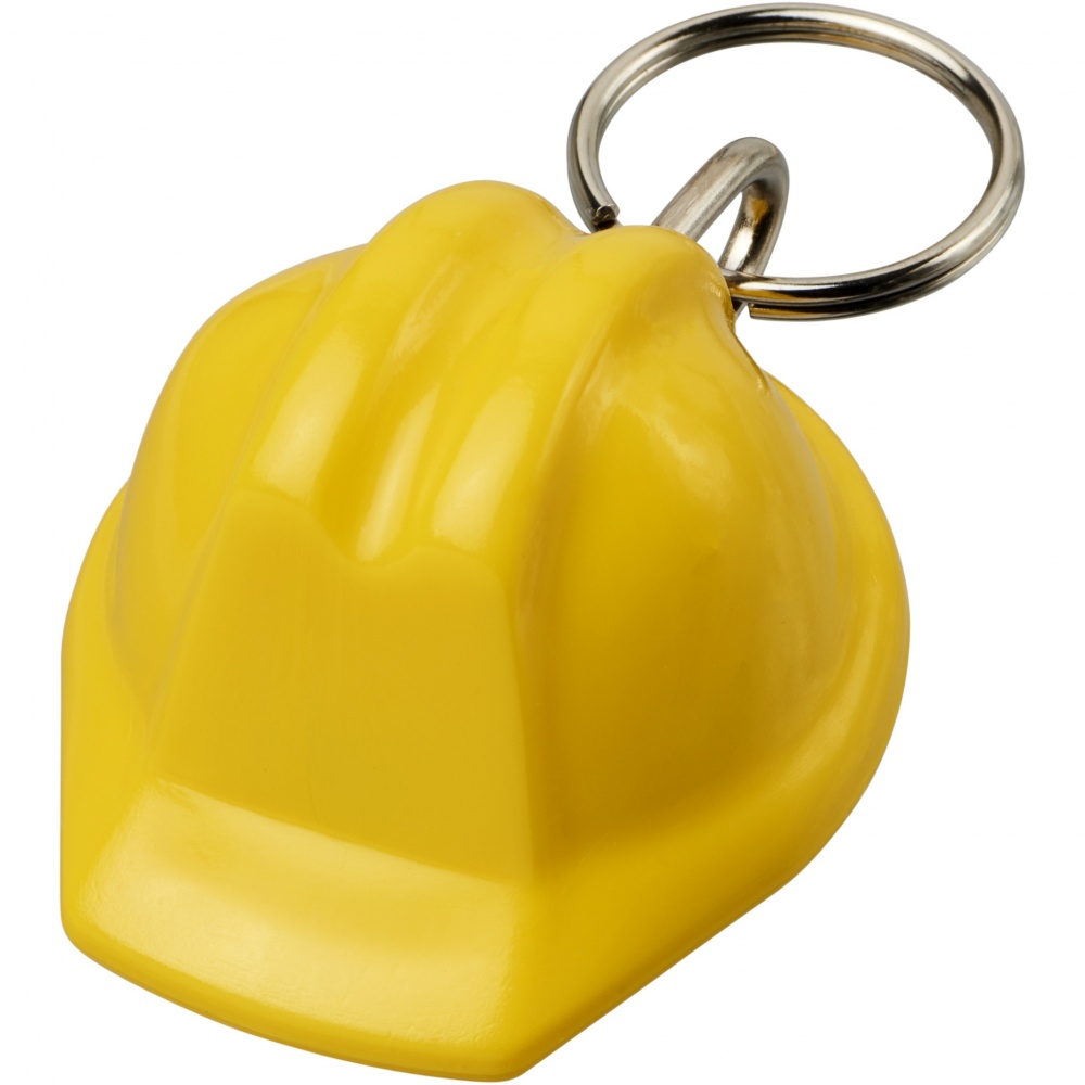 Logo trade corporate gifts picture of: Kolt hard hat-shaped recycled keychain