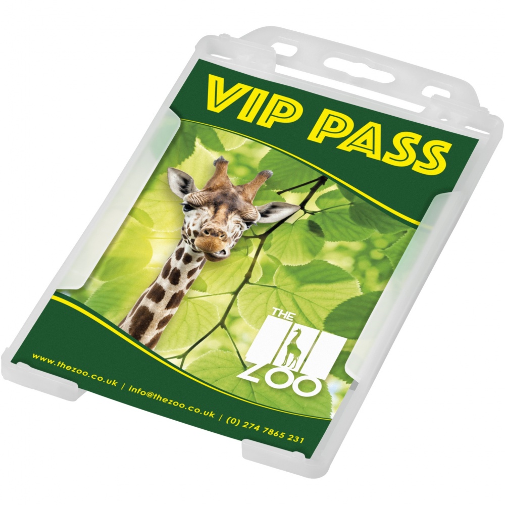 Logo trade advertising products image of: Pierre recycled plastic card holder 