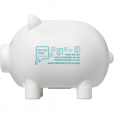 Logo trade promotional product photo of: Oink recycled plastic piggy bank
