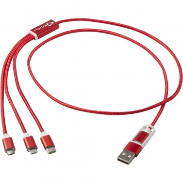 Logotrade corporate gift image of: Versatile 5-1 recycled aluminium charging cable