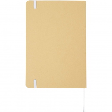 Logo trade promotional merchandise photo of: Nelida A5 recycled cardboard hard cover notebook
