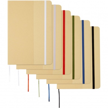 Logo trade promotional gifts image of: Nelida A5 recycled cardboard hard cover notebook