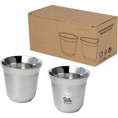 Logotrade business gifts photo of: Duo 80 ml RCS certified stainless steel espresso cup set 