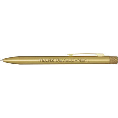 Logo trade promotional item photo of: Beatriz recycled brass ballpoint pen
