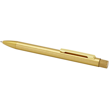 Logo trade promotional giveaway photo of: Beatriz recycled brass ballpoint pen
