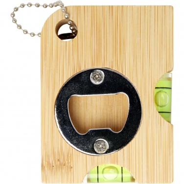 Logo trade corporate gifts picture of: Levo bamboo bottle opener with level 