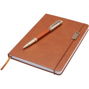 Logotrade promotional item image of: Legato A5 notebook and rollerball pen set 