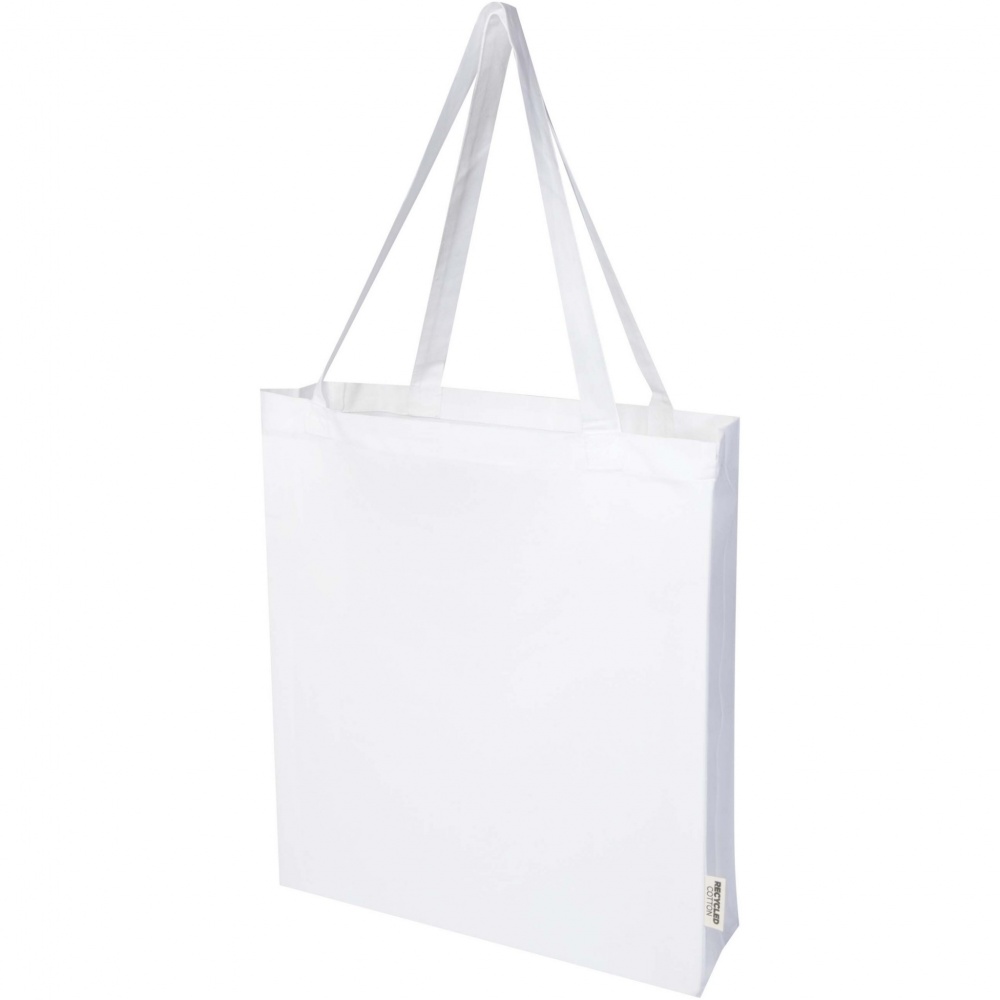 Logotrade corporate gift picture of: Madras 140 g/m² GRS recycled cotton gusset tote bag