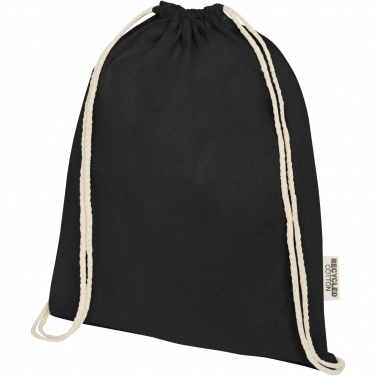 Logotrade promotional product picture of: Oregon 140 g/m² GRS recycled cotton drawstring bag