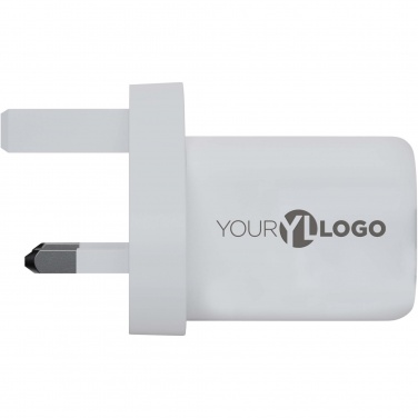 Logotrade promotional product picture of: Xtorm XEC035 GaN² Ultra 35W wall charger - UK plug