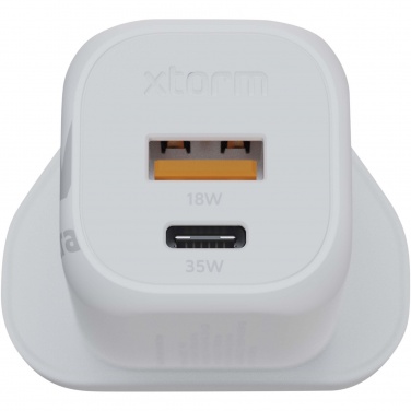 Logo trade promotional giveaway photo of: Xtorm XEC035 GaN² Ultra 35W wall charger - UK plug