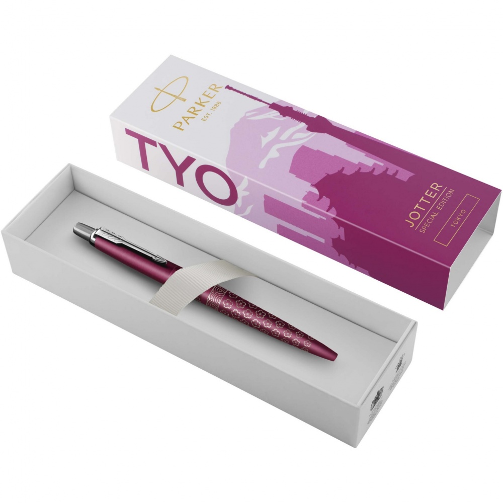 Logo trade promotional giveaways image of: Parker Jotter SE Global Icons colour trim ballpoint pen