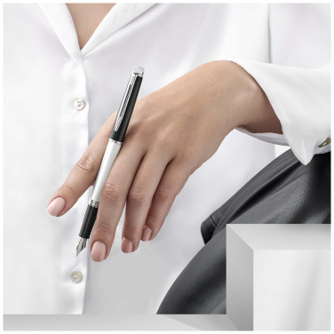 Logo trade promotional gifts image of: Hemisphere colour blocking fountain pen with palladium trim