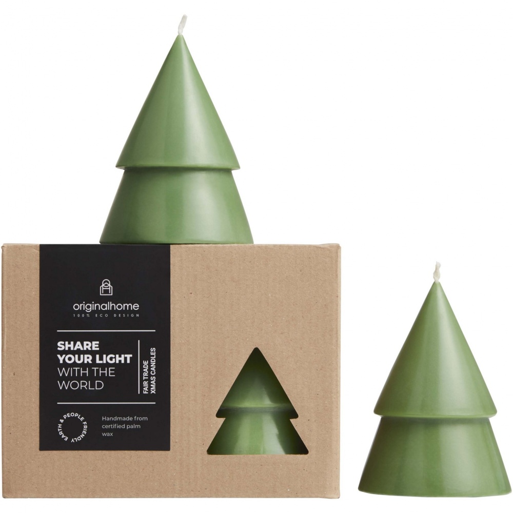 Logotrade promotional gift image of: Originalhome Xmas tree candle set of 2 - M