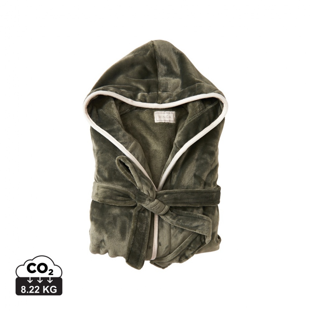Logo trade promotional items picture of: VINGA Louis luxury plush RPET robe size L-XL