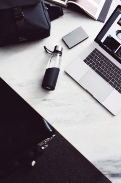 Logo trade business gifts image of: VINGA Lean Glass Water Bottle