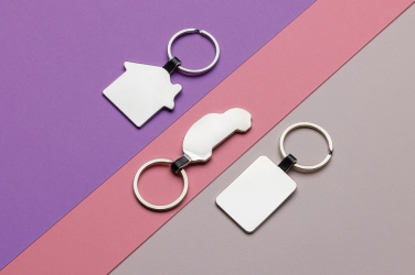 Logo trade promotional items picture of: RCS recycled zinc alloy house keyring
