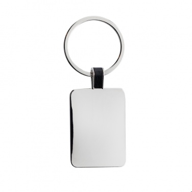 Logotrade promotional gifts photo of: RCS recycled zinc alloy rectangle keyring