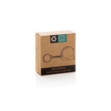 Logo trade promotional gift photo of: MeasureMate RCS reycled ABS 1 meter tape keychain