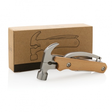 Logo trade promotional gifts picture of: Wooden multi-tool hammer