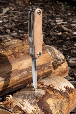 Logo trade promotional merchandise photo of: Wood pocket knife