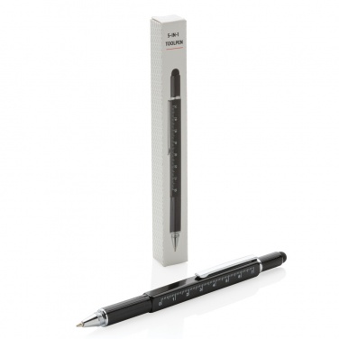 Logo trade advertising products picture of: 5-in-1 aluminium toolpen