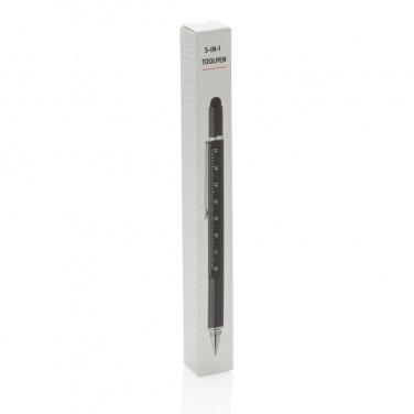 Logo trade advertising products picture of: 5-in-1 aluminium toolpen