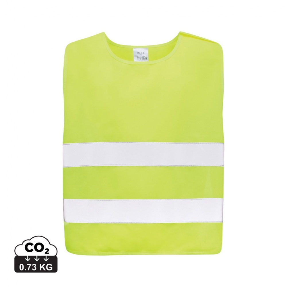 Logotrade promotional products photo of: GRS recycled PET high-visibility safety vest 7-12 years