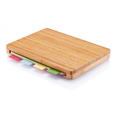 Logo trade advertising products picture of: Cutting board with 4pcs hygienic boards