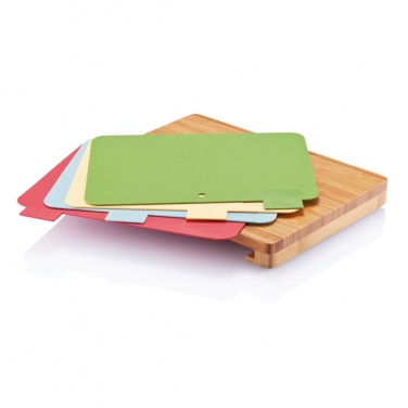 Logo trade advertising products picture of: Cutting board with 4pcs hygienic boards