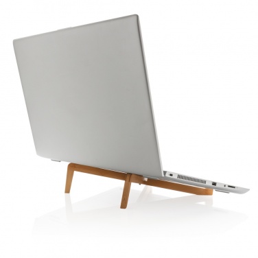 Logo trade advertising products image of: Bamboo portable laptop stand