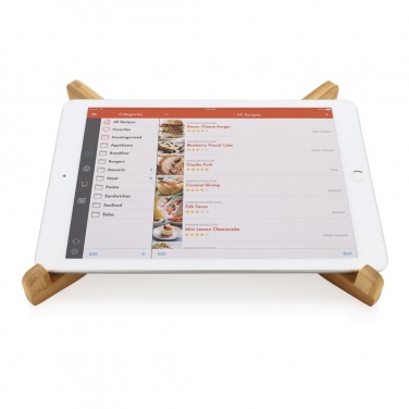 Logo trade promotional gifts image of: Bamboo portable laptop stand