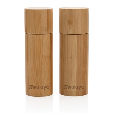 Logo trade advertising product photo of: Ukiyo bamboo salt and pepper mill set