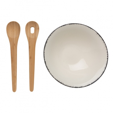 Logo trade promotional items image of: Ukiyo salad bowl with bamboo salad server