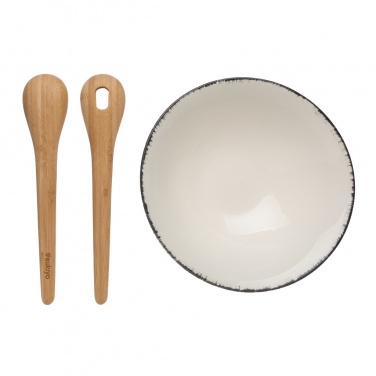 Logo trade advertising products picture of: Ukiyo salad bowl with bamboo salad server