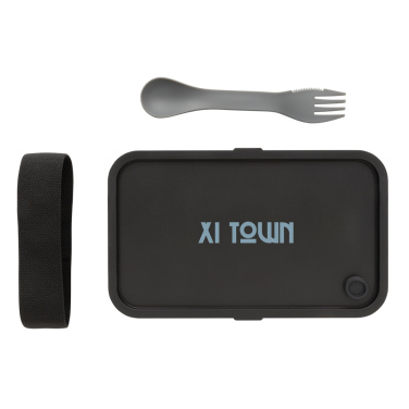 Logotrade corporate gift picture of: GRS recycled PP lunch box with spork