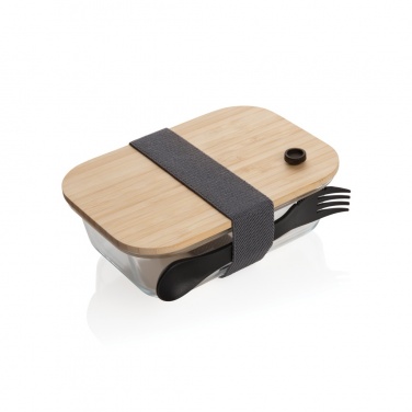 Logotrade promotional item image of: Glass lunchbox with bamboo lid