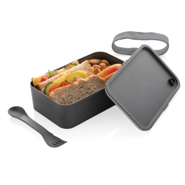 Logo trade promotional products image of: PP lunchbox with spork
