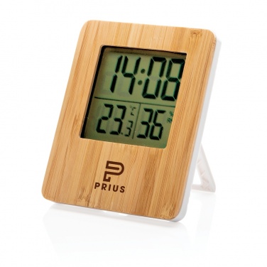 Logo trade promotional giveaways picture of: Bamboo weather station
