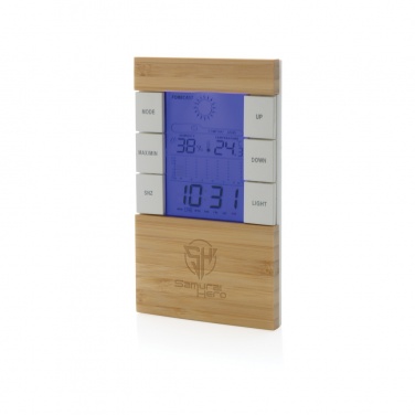 Logotrade promotional merchandise picture of: Utah RCS rplastic and bamboo weather station
