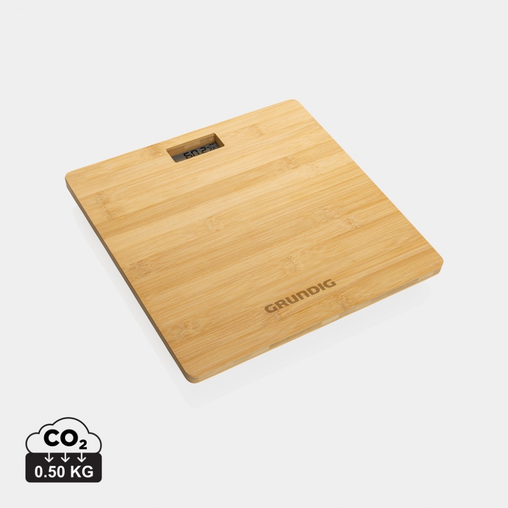Logotrade promotional merchandise image of: Grundig Bamboo Digital Body Scale