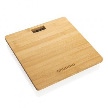 Logo trade business gifts image of: Grundig Bamboo Digital Body Scale