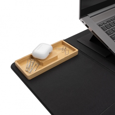 Logo trade promotional giveaways image of: Impact AWARE RPET Foldable desk organizer with laptop stand