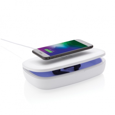 Logo trade promotional products image of: UV-C steriliser box with 5W wireless charger